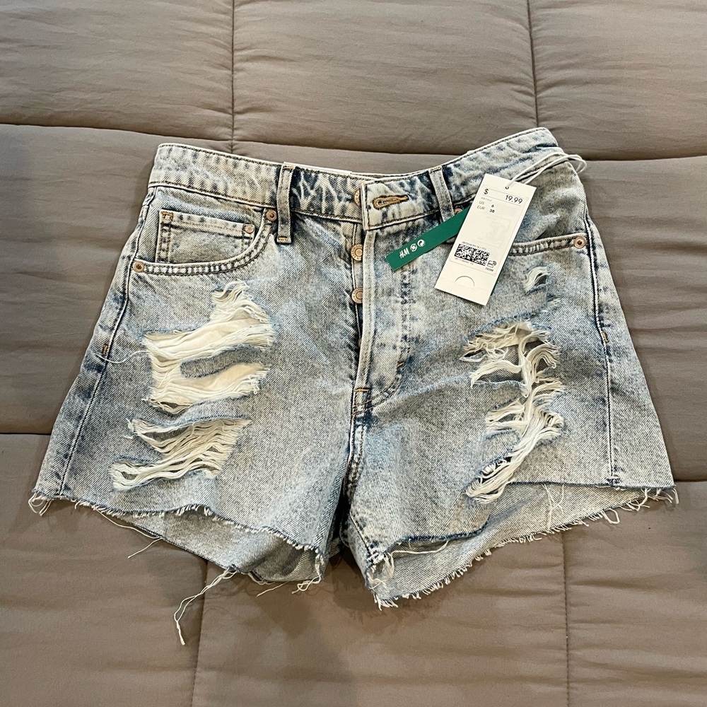 NWT Ripped Denim Shorts